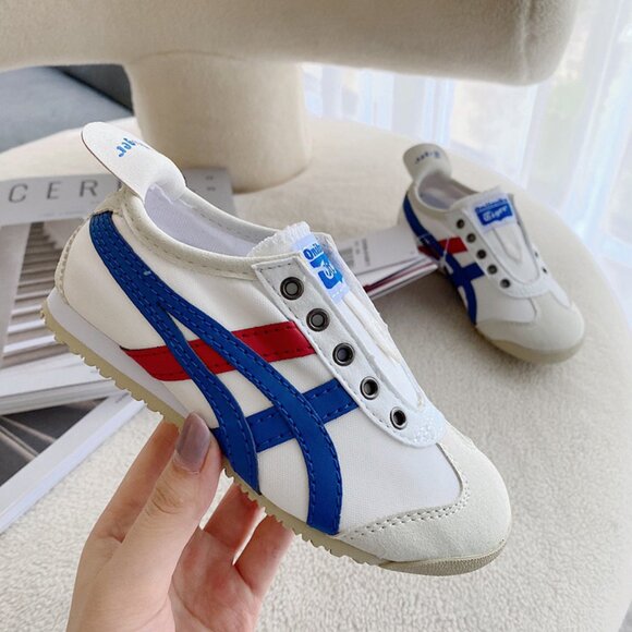 White Onitsuka Tiger by Asics Canvas Kids Sneakers - Picture 4 of 9